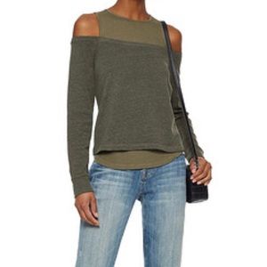 Monrow Cold Shoulder supima cotton-blend jersey to